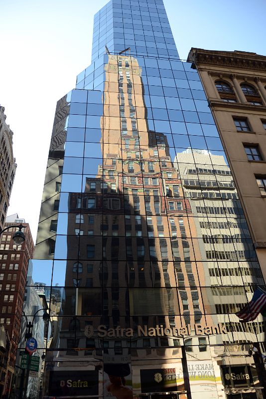 New York City Fifth Avenue 546 Safra Bank With French Building Reflection